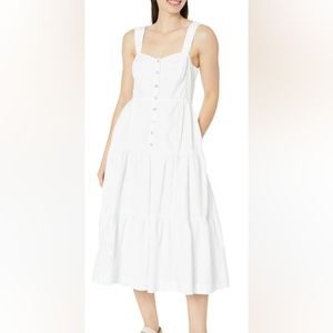 Madewell Tiered Button Up Midi Dress